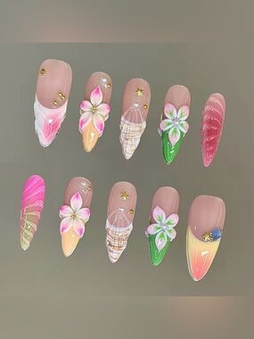 NailVesta Stiletto Press-On Nail Set - Petal Gelato